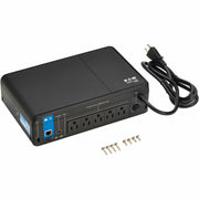 Desktop/Surface/Wall Mountable - 8 Hour Recharge - 1.70 Minute Stand-by - 120 V AC Input - 120 V AC Output - Single Phase - Pulse-width Modulated Sine Wave - USB - 5 x NEMA 5-15R Receptacle(s) - 5 x Battery/Surge Outlet - Network Card