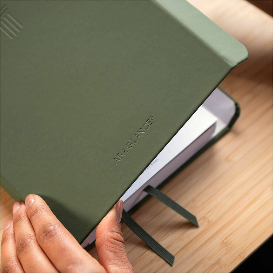 At-A-Glance Foundation Undated Weekly Monthly Planner, Green, Small, 5 1/2" x 8 1/2"