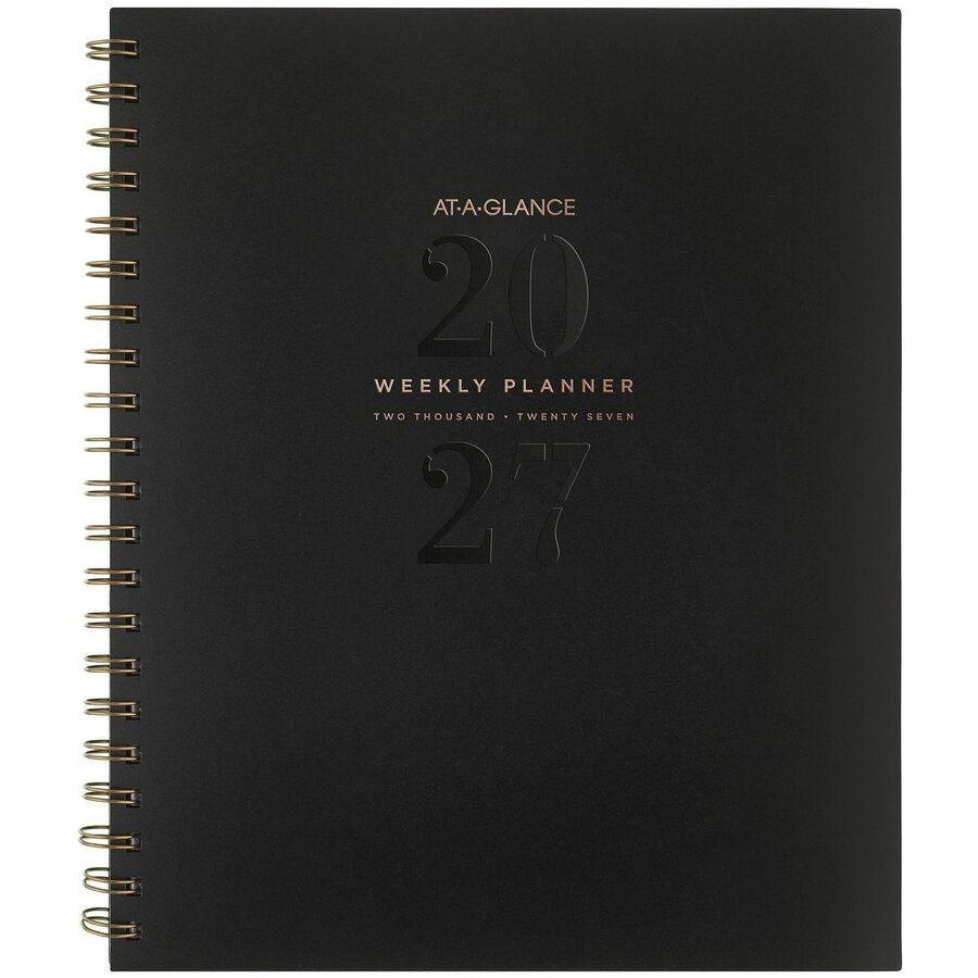 At-A-Glance Signature Lite Weekly Monthly Planner, 12 Months, January 2026–December 2026, 8.5" x 11", Wire Bound, Black Cover, 1 Each