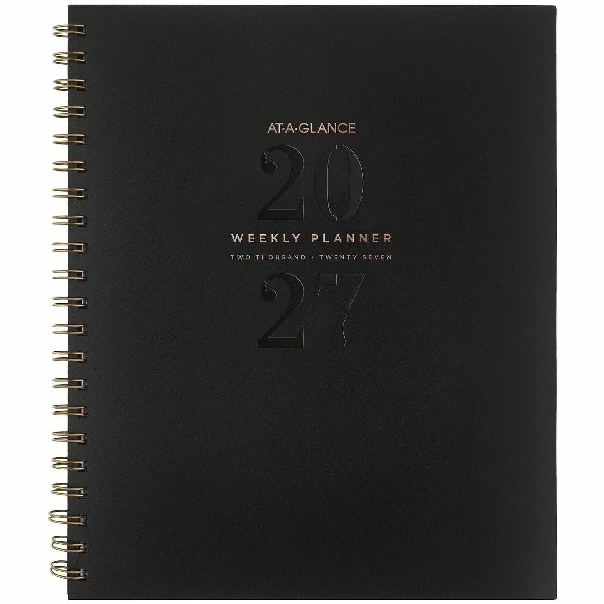 At-A-Glance Signature Lite Weekly Monthly Planner, 12 Months, January 2026–December 2026, 8.5" x 11", Wire Bound, Black Cover, 1 Each