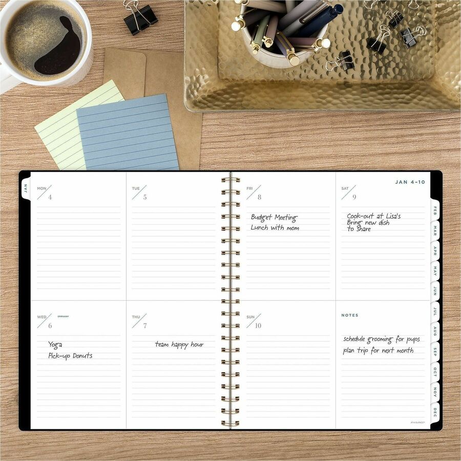 At-A-Glance Signature Lite Weekly Monthly Planner, 12 Months, January 2026–December 2026, 8.5" x 11", Wire Bound, Black Cover, 1 Each