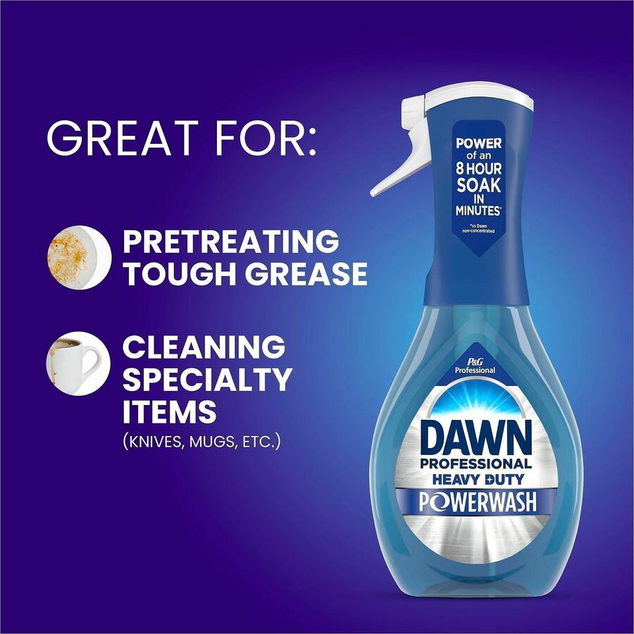 Dawn Heavy Duty Powerwash - For Dish, Food Service, Restaurant, Kitchen, Sink, Commercial - Spray - 16 fl oz (0.5 quart) - Heavy Duty - Blue - 1 Bottle