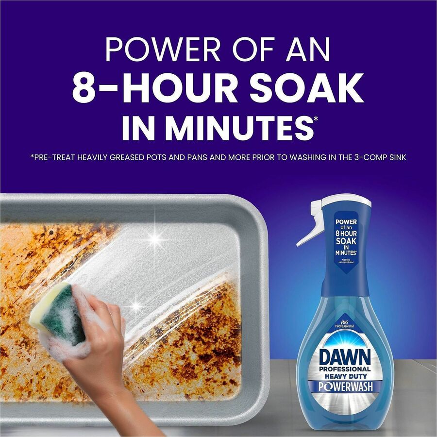 Dawn Heavy Duty Powerwash - For Dish, Food Service, Restaurant, Kitchen, Sink, Commercial - Spray - 16 fl oz (0.5 quart) - Heavy Duty - Blue - 1 Bottle