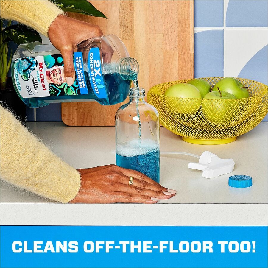 Mr. Clean Multi-Surface Cleaner - For Multi Surface, Multipurpose - Concentrate - Liquid - 23 fl oz (0.7 quart) - Lemon Scent - Long Lasting, Phosphate-free - Yellow - 9 / Carton