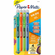 Paper Mate InkJoy Gel Pens, 0.7 mm, Retractable, Assorted Ink, Gel-based, Comfort Grip, 4 Pack