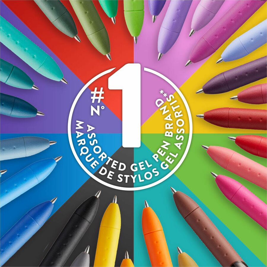 Paper Mate InkJoy Gel Pens, 0.7 mm, Retractable, Assorted Ink, Comfort Grip, 4 Pack