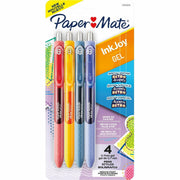 Paper Mate InkJoy Gel Pens, 0.7 mm, Retractable, Assorted Ink, Comfort Grip, 4 Pack