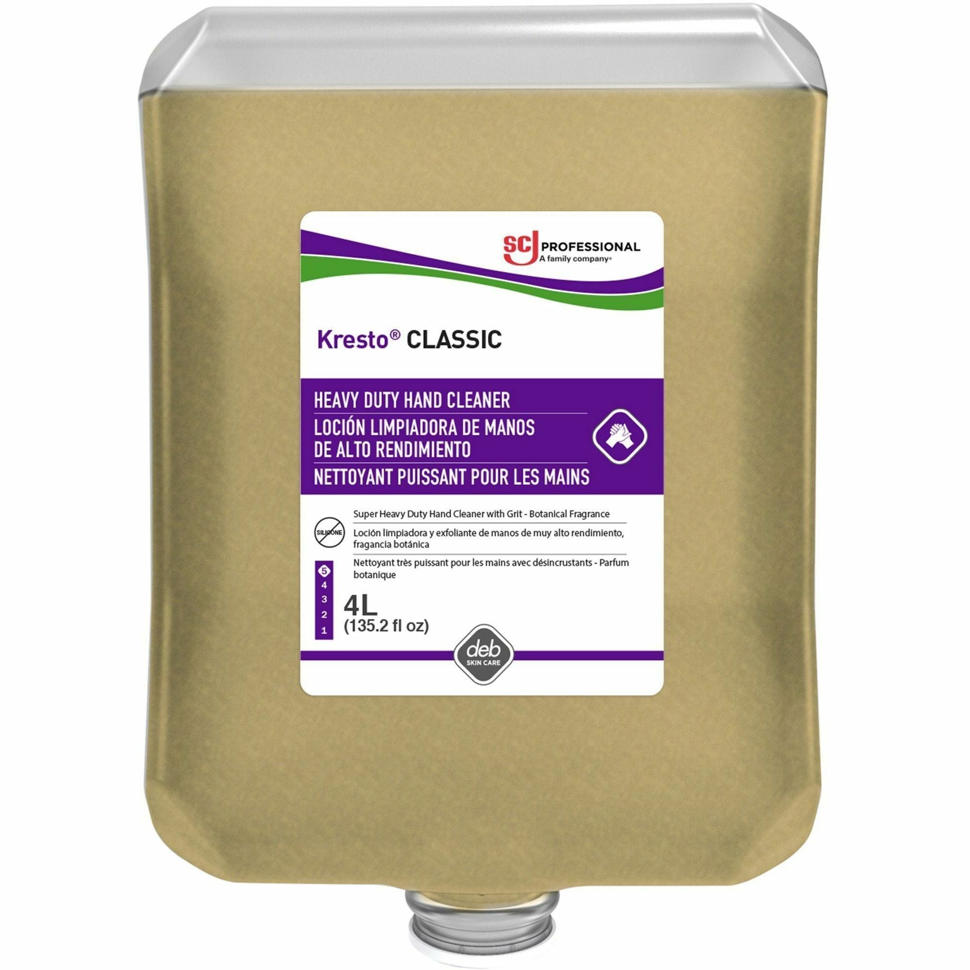 Kresto Super Heavy-Duty Hand Cleaner, 1.06 Gallon, Brown, Heavy Duty, Silicone-Free, 1 Each