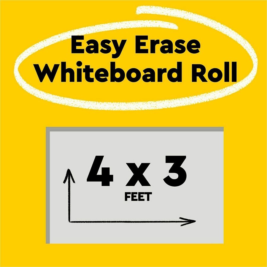 White Surface - White Sheet Color - Rectangle - 4" Length x 3" Width - Flexible, Stain Resistant, Easy Peel, Self-stick, Removable, Wipeable, Stain Proof - 1 Each