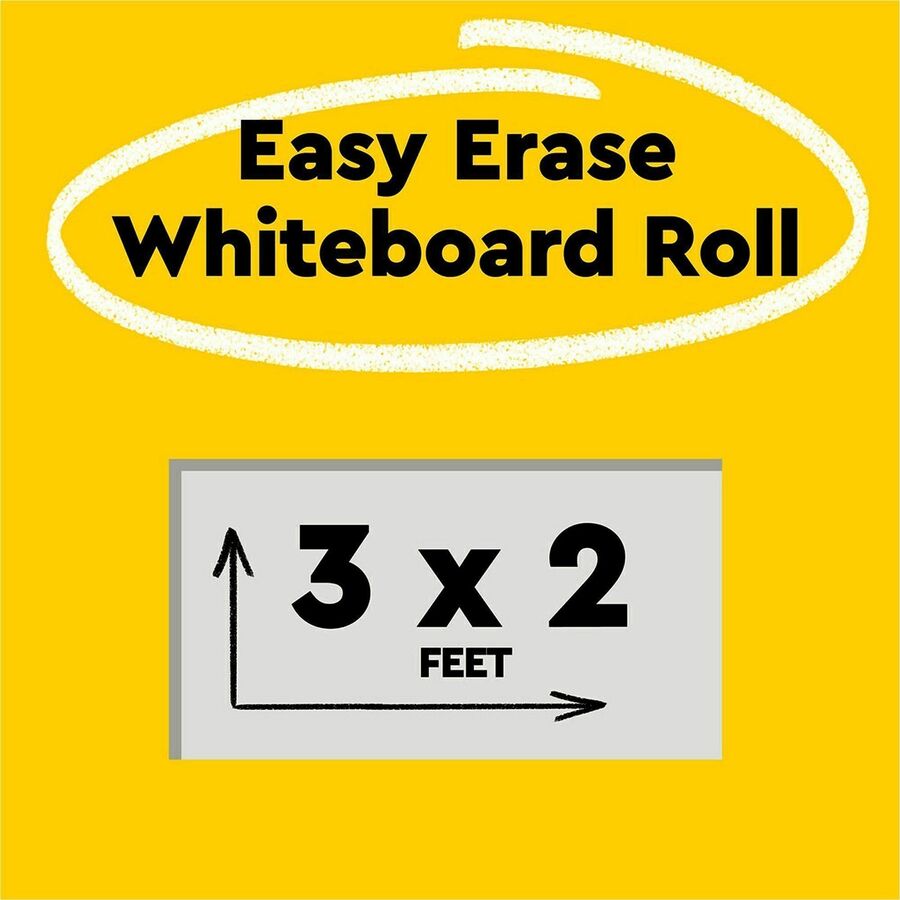 White Surface - White Sheet Color - Rectangle - 36" Length x 24" Width - Flexible, Stain Resistant, Easy Peel, Self-stick, Removable, Wipeable, Stain Proof - 1 Each