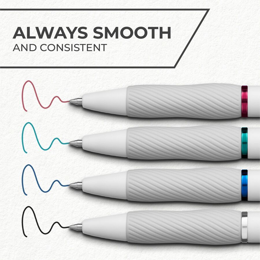 Sharpie S-Gel, White Fashion Barrel, Medium Point (0.7mm)