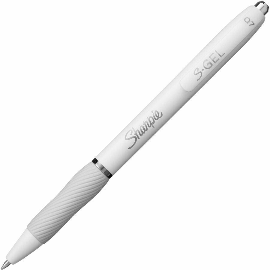 Sharpie S-Gel, White Fashion Barrel, Medium Point (0.7mm)