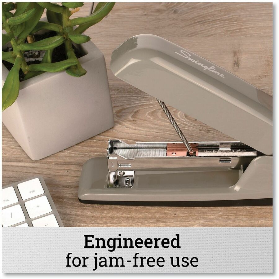 Swingline 747 Business Stapler - Staples Upto 25 Sheet - Holds Upto 210 Staple - Full Strip - Top Loading - Steel Gray, Gray - Metal - 1 Each