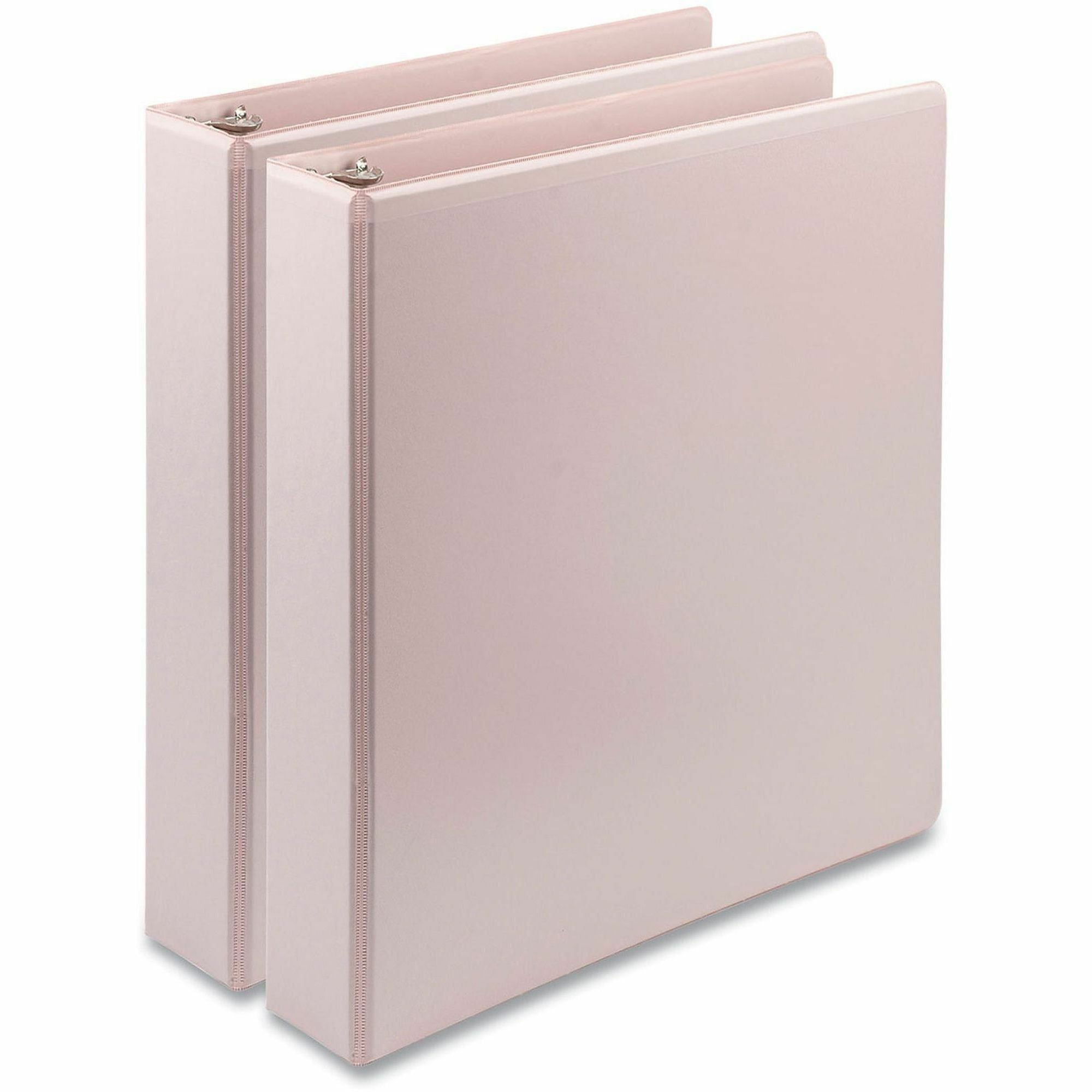 Samsill Earth's Choice Ring Binder - 1 1/2" Binder Capacity - Letter - Fastener(s): D-Ring - Rose - Recycled - 2 / Pack