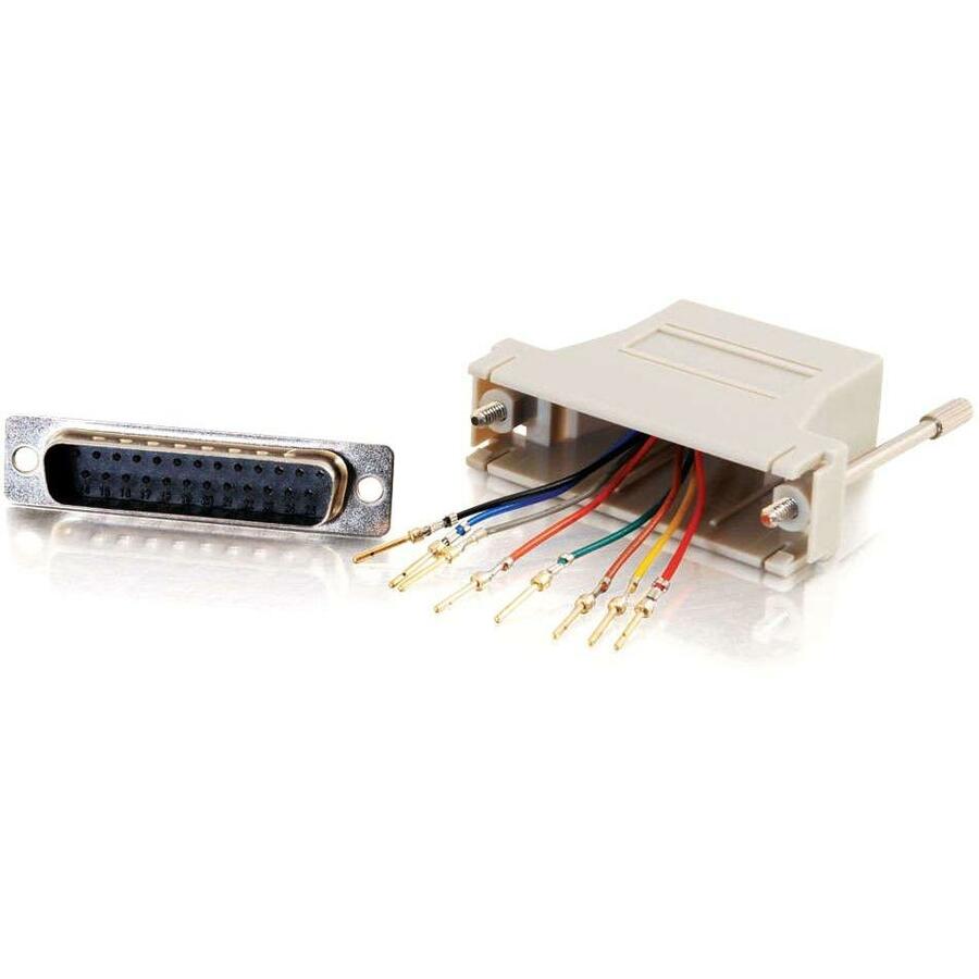 C2G Modular Adapter - 1 x RJ-45 Male - 1 x DB-25 Male - Gray - 1 Each