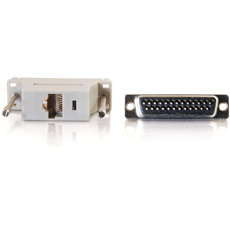 C2G Modular Adapter - 1 x RJ-45 Male - 1 x DB-25 Male - Gray - 1 Each