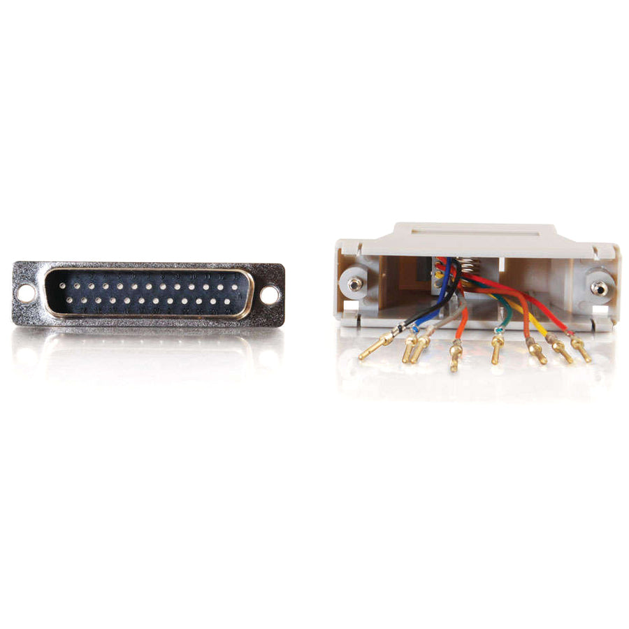 C2G Modular Adapter - 1 x RJ-45 Male - 1 x DB-25 Male - Gray - 1 Each