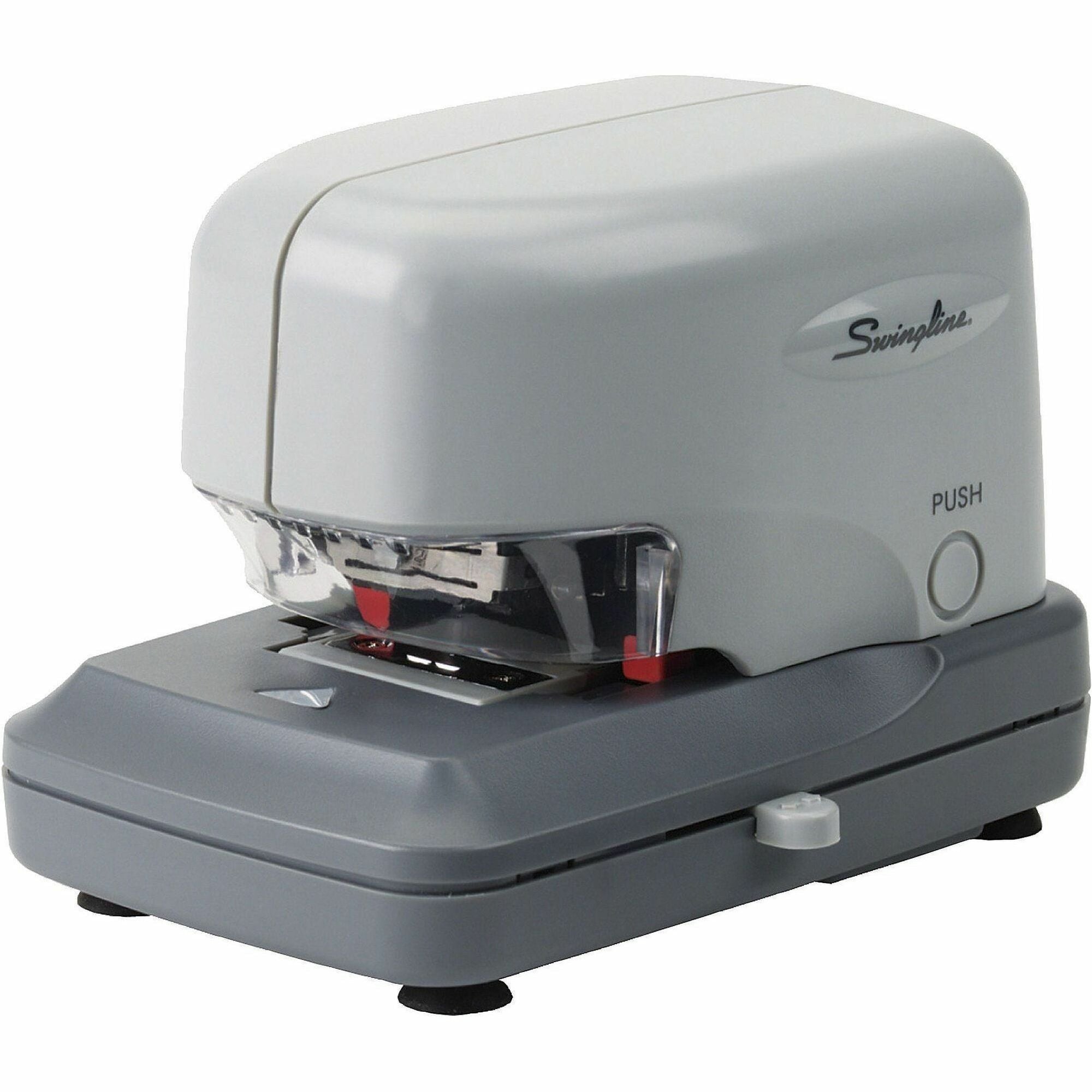 Staples Upto 30 Sheet of 20lb Paper - Holds Upto 5000 Staple - 0.75" Throat Depth - Gray - 1 Each