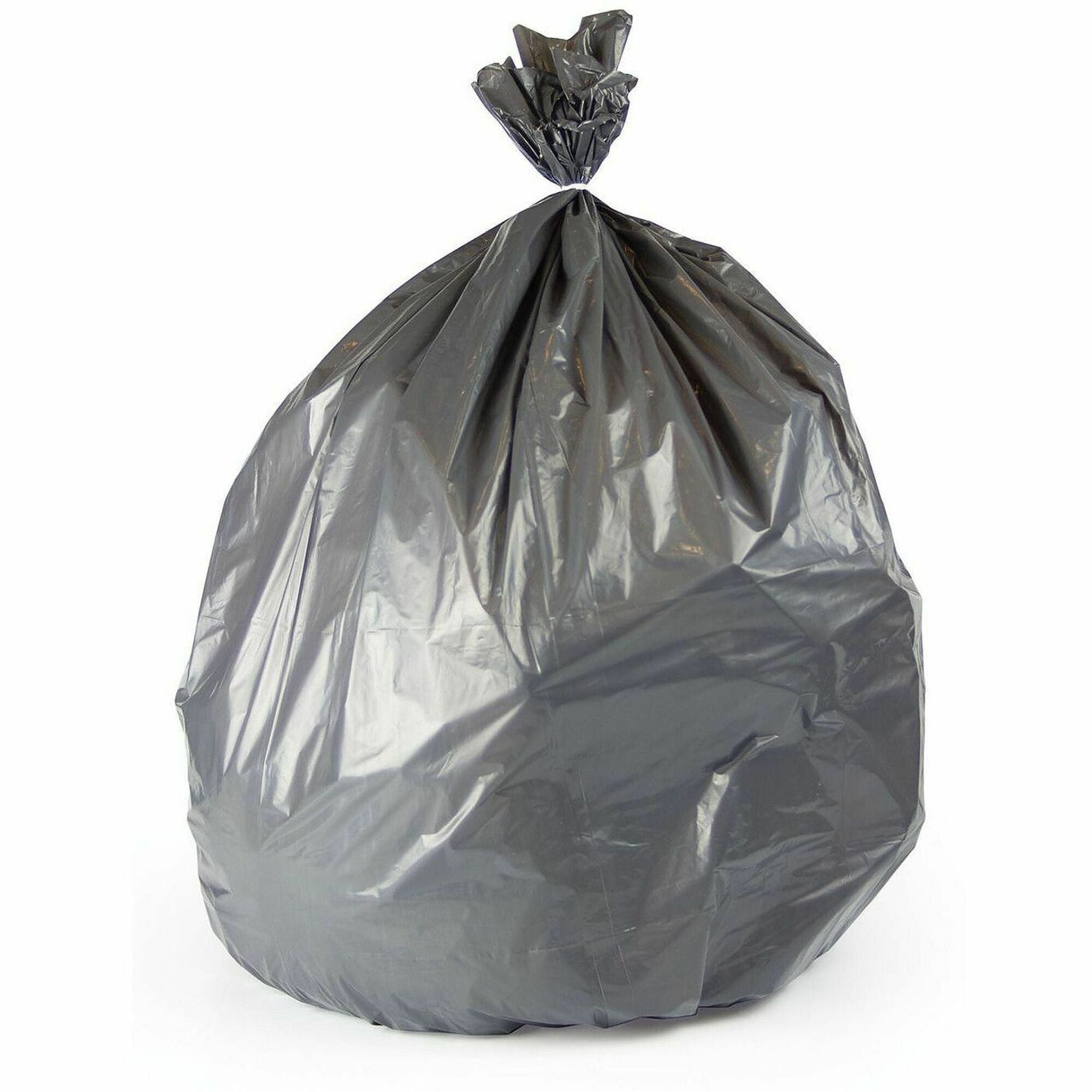 56 gal Capacity - 55" Length x 44" Width x 1.60 mil (41 Micron) Thickness - Low Density - Gray - Low Density Polyethylene (LDPE) - Can Liner, Kitchen, Debris - 100 / Box