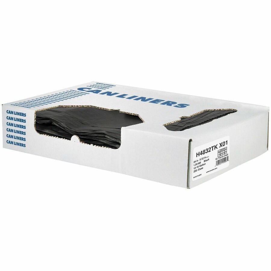 Heritage Bag Linear Low Density Can Liners - 16 gal Capacity - 32" Length x 24" Width x 0.90 mil (23 Micron) Thickness - Low Density - Clear - Linear Low-Density Polyethylene (LLDPE) - Garbage, Can Liner, Kitchen, Debris - 250 / Box