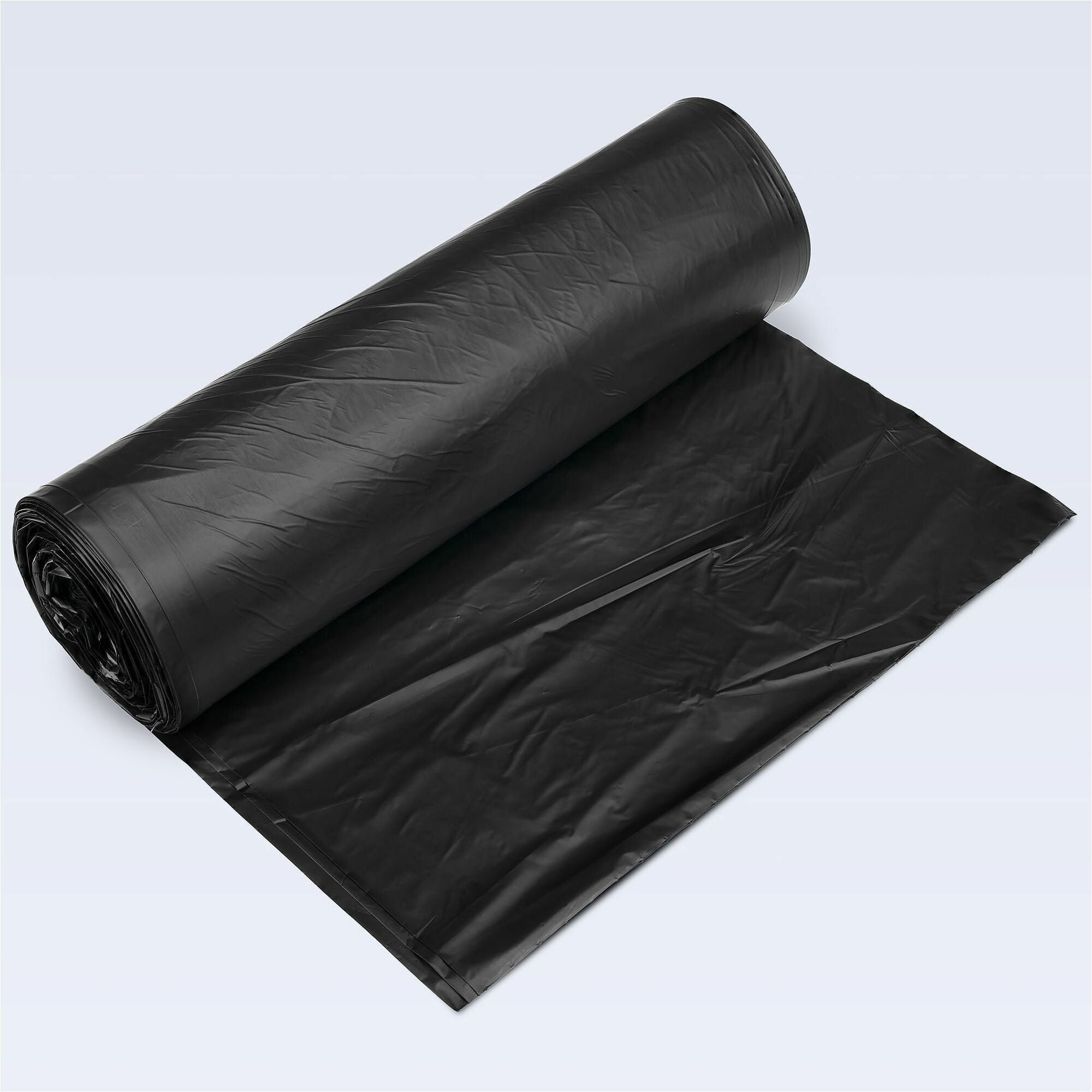 Inteplast Trash Bag - 45 gal Capacity - 48" Length x 40" Width x 0.87 mil (22 Micron) Thickness - High Density - Black - Resin, High-density Polyethylene (HDPE) - Garbage, Industrial, Healthcare, Can Liner - 150 / Case