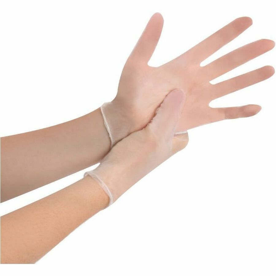 Remcoda Powder-Free Vinyl Gloves - 3 mil Thickness - Medium Size - For Right/Left Hand - Vinyl - Clear - Comfortable, Latex-free - 100 / Box