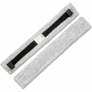 Unger VisaVersa Pro Pads - 13.78" Length - Cleaning - Absorbent, Lightweight, Machine Washable, Hook & Loop Fastener - MicroFiber - Gray, White - 10 / Carton