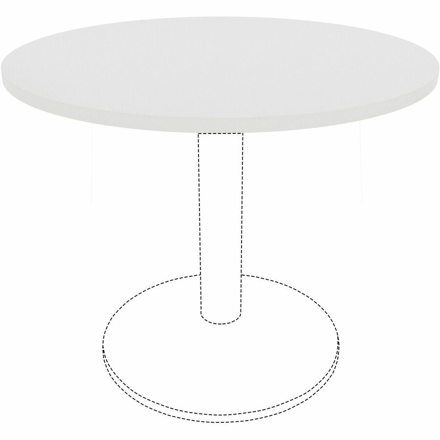 Lorell Hospitality/Conference Tabletop - x 1" Thickness x 36" Diameter - Band Edge - White Table Top - Sturdy - For Reception Area, Conference Table, Breakroom, Lobby, Meeting, Office - 1 Each