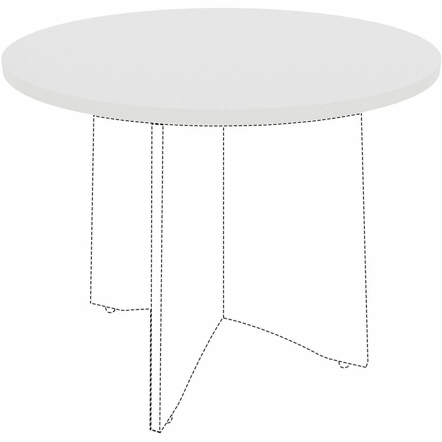 Lorell Hospitality/Conference Tabletop - x 1" Thickness x 36" Diameter - Band Edge - White Table Top - Sturdy - For Reception Area, Conference Table, Breakroom, Lobby, Meeting, Office - 1 Each