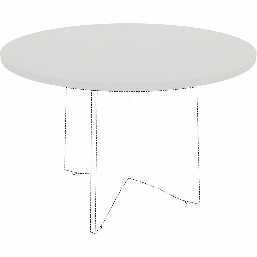 Lorell Hospitality/Conference Tabletop - x 1" Thickness x 42" Diameter - Band Edge - White Table Top - Sturdy - For Reception Area, Conference Table, Breakroom, Lobby, Meeting, Office - 1 Each