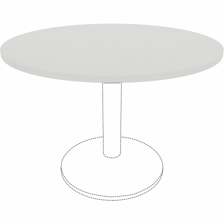 Lorell Hospitality/Conference Tabletop - x 1" Thickness x 42" Diameter - Band Edge - White Table Top - Sturdy - For Reception Area, Conference Table, Breakroom, Lobby, Meeting, Office - 1 Each