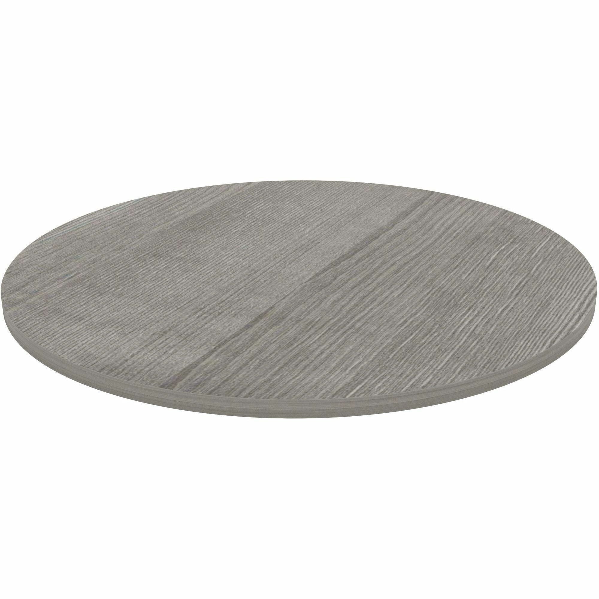 Lorell Hospitality/Conference Tabletop - x 1" Thickness x 36" Diameter - Band Edge - Weathered Charcoal Table Top - Sturdy - For Reception Area, Conference Table, Breakroom, Lobby, Meeting, Office - 1 Each