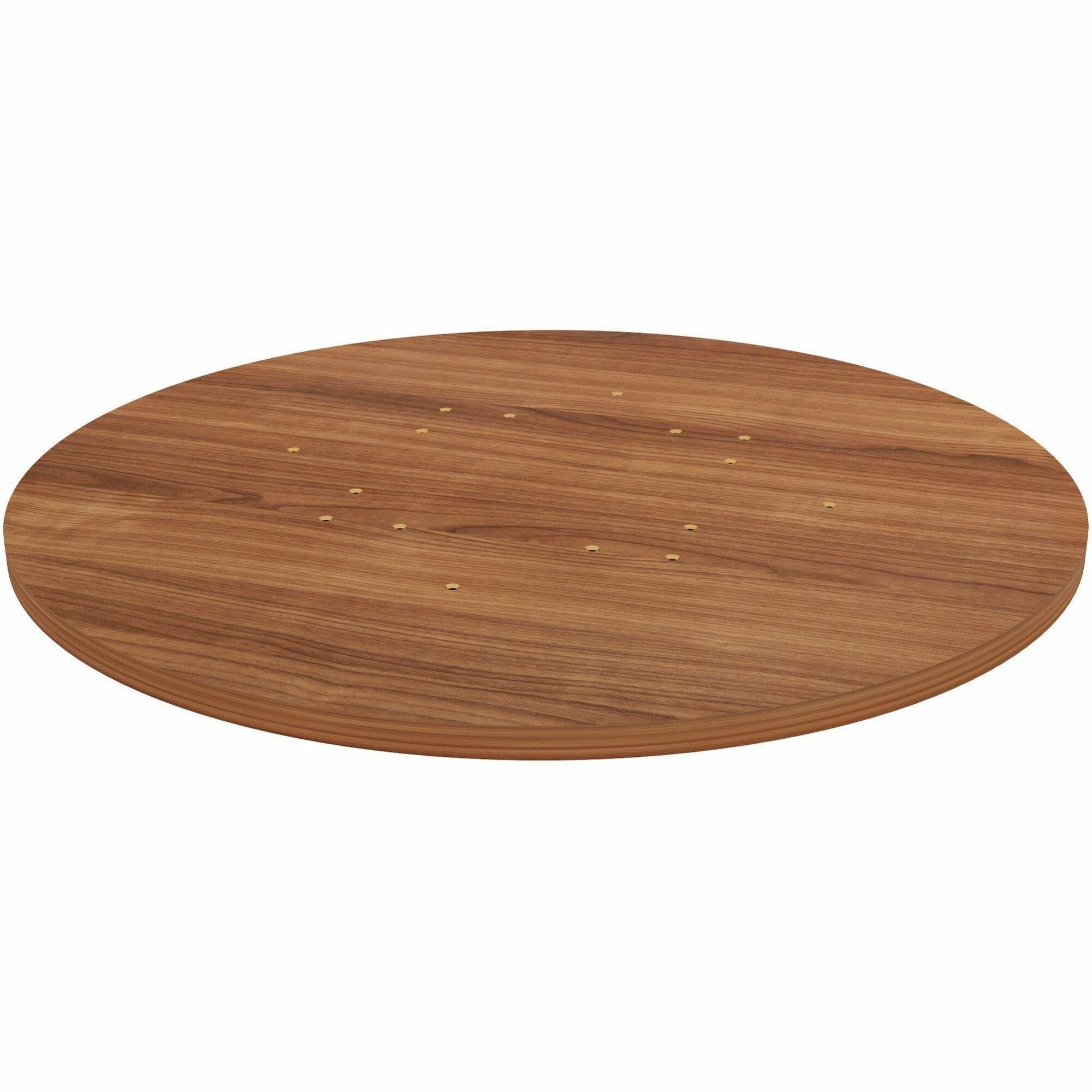 Lorell Hospitality/Conference Tabletop - x 1" Thickness x 36" Diameter - Band Edge - Walnut Table Top - For Reception Area, Conference Table, Breakroom, Lobby, Meeting, Office - 1 Each