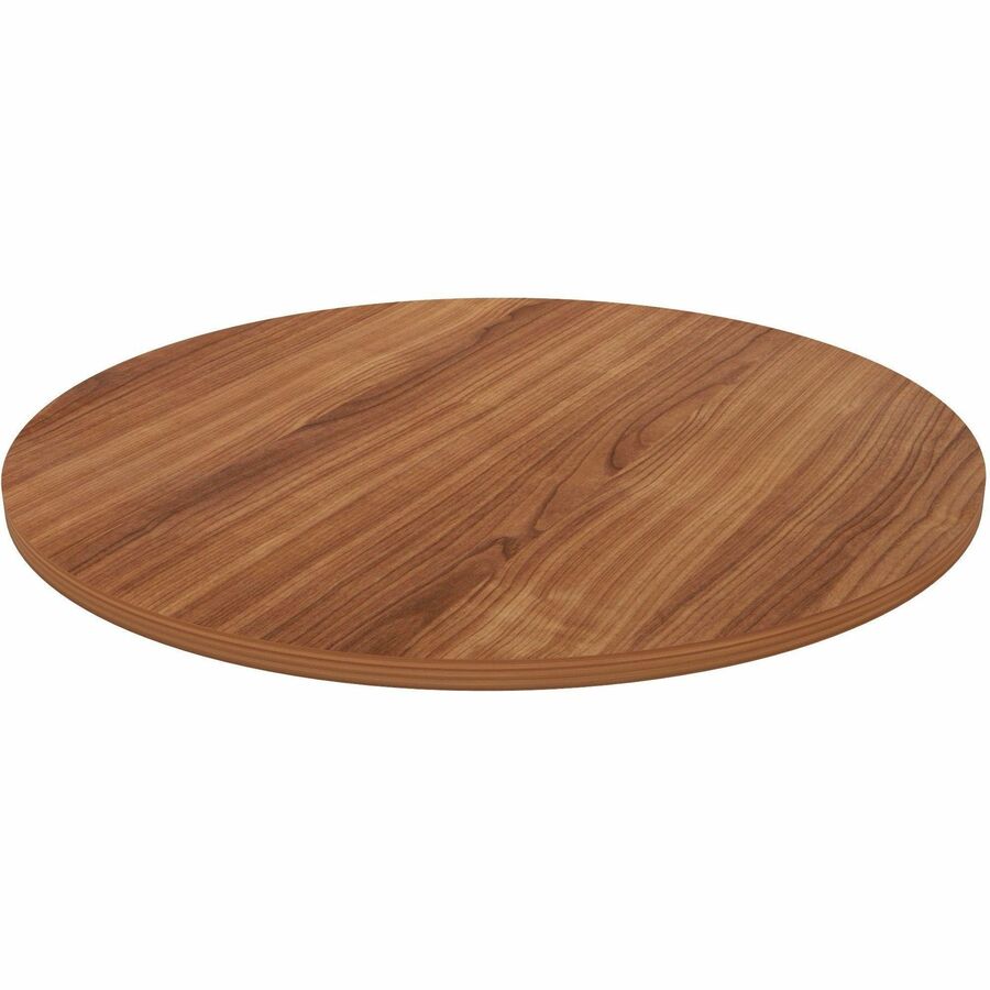 Lorell Hospitality/Conference Tabletop - x 1" Thickness x 36" Diameter - Band Edge - Walnut Table Top - For Reception Area, Conference Table, Breakroom, Lobby, Meeting, Office - 1 Each