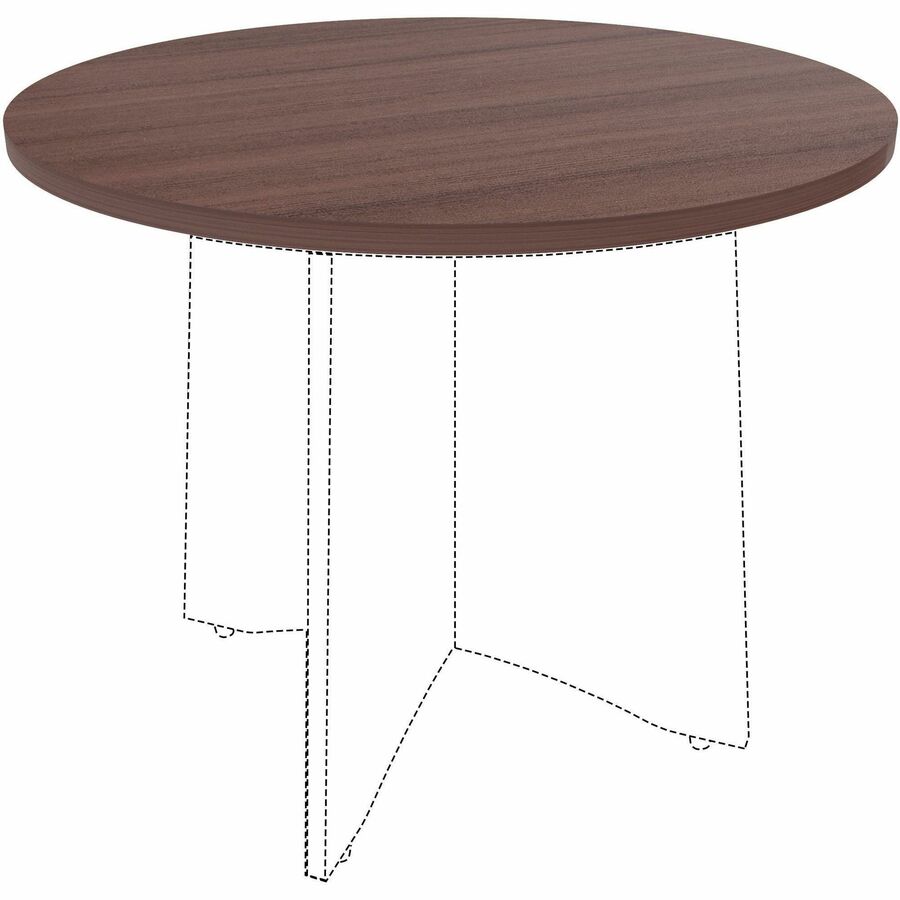 Lorell Hospitality/Conference Tabletop - x 1" Thickness x 36" Diameter - Band Edge - Espresso Table Top - Sturdy - For Reception Area, Conference Table, Breakroom, Lobby, Meeting, Office - 1 Each