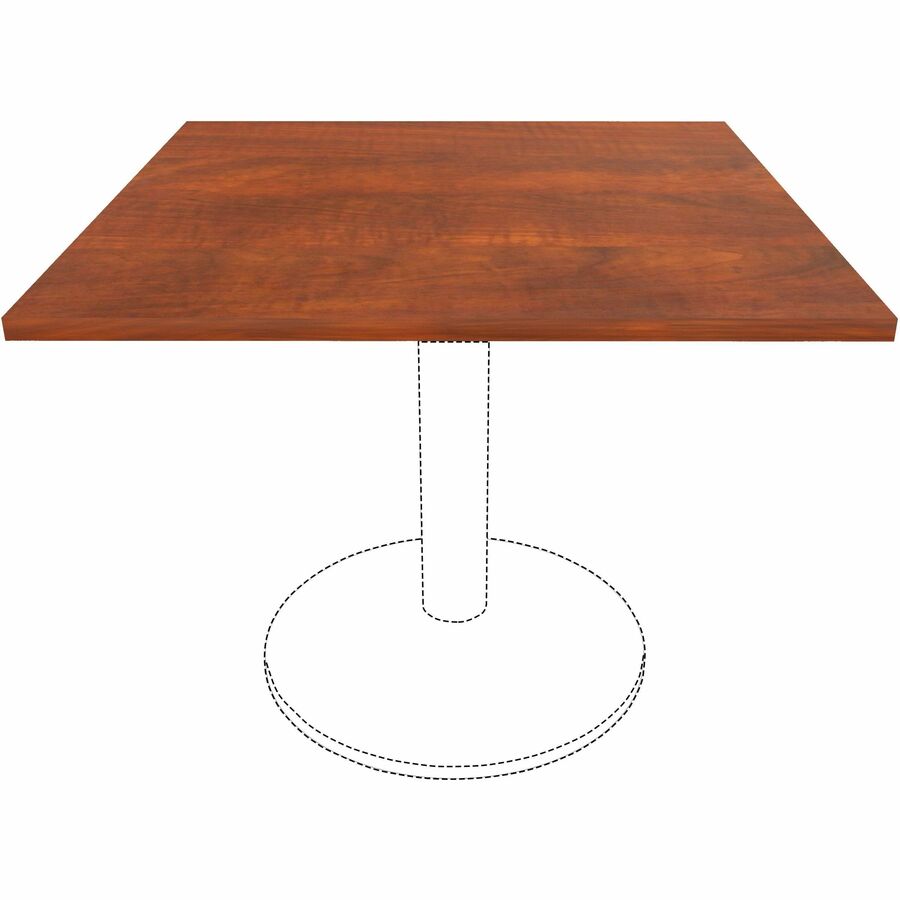 Lorell Hospitality/Conference Tabletop - 36" Width x 1" Thickness x 36" Length - Band Edge - Cherry Table Top - For Reception Area, Conference Table, Breakroom, Lobby, Meeting, Office - 1 Each