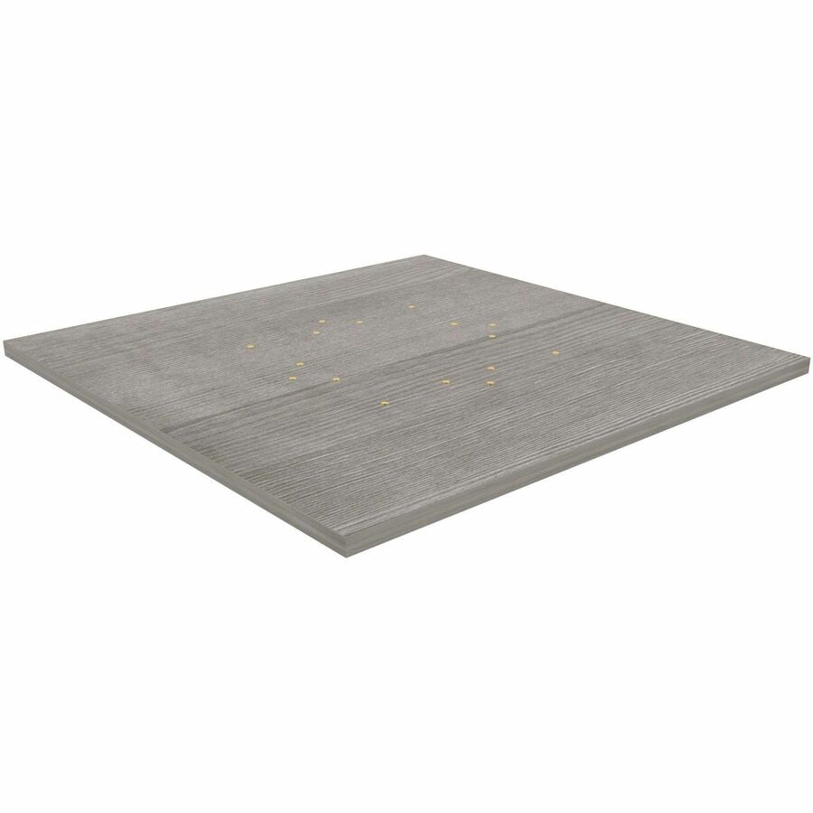 Lorell Hospitality/Conference Tabletop - 36" Width x 1" Thickness x 36" Length - Band Edge - Weathered Charcoal Table Top - Sturdy - For Reception Area, Conference Table, Breakroom, Lobby, Meeting, Office - 1 Each