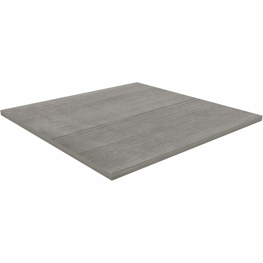 Lorell Hospitality/Conference Tabletop - 36" Width x 1" Thickness x 36" Length - Band Edge - Weathered Charcoal Table Top - Sturdy - For Reception Area, Conference Table, Breakroom, Lobby, Meeting, Office - 1 Each