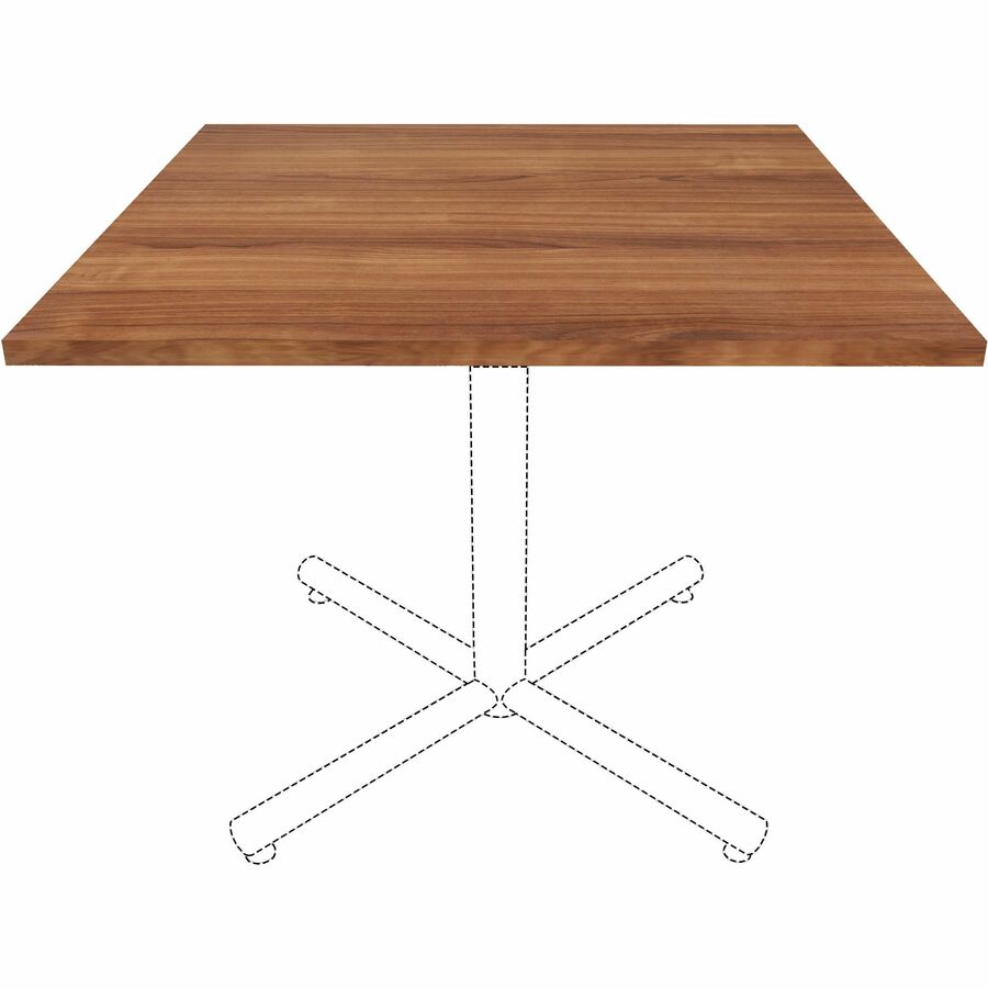 Lorell Essentials Hospitality/Conference Tabletop, 36" x 36" x 1", Square, Walnut, Band Edge, 1 Each