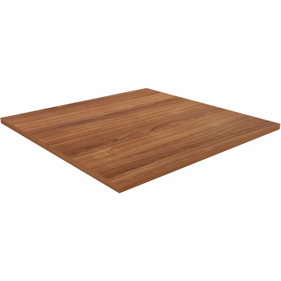 Lorell Essentials Hospitality/Conference Tabletop, 36" x 36" x 1", Square, Walnut, Band Edge, 1 Each