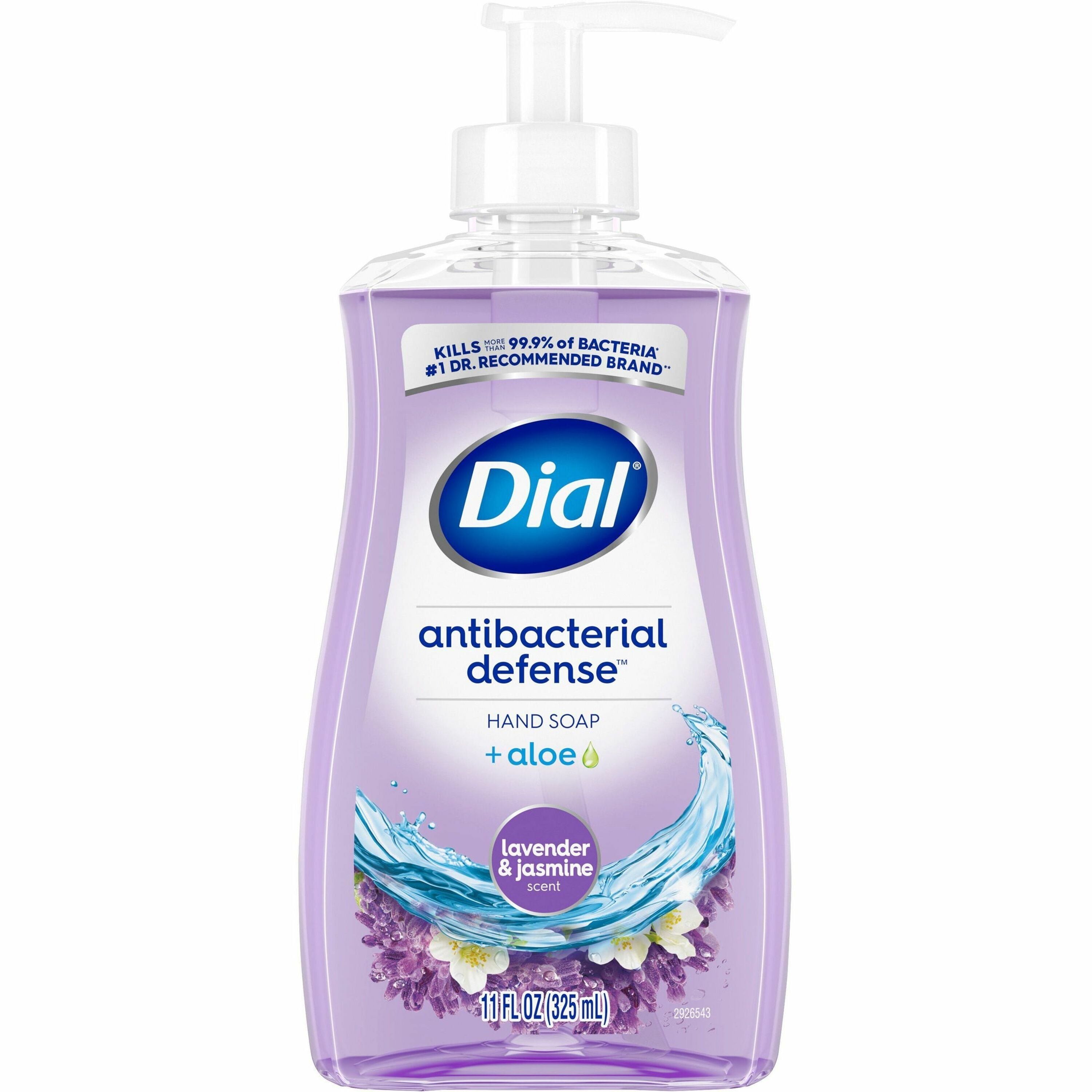 Dial Antibacterial Defense Liquid Hand Soap, Fresh Scent, Lavender, 11 fl oz Pump, Cruelty-free, Paraben-free, Phthalate-free, Silicone-free, Sulfate-free, Recycled Bottle, 1 Each