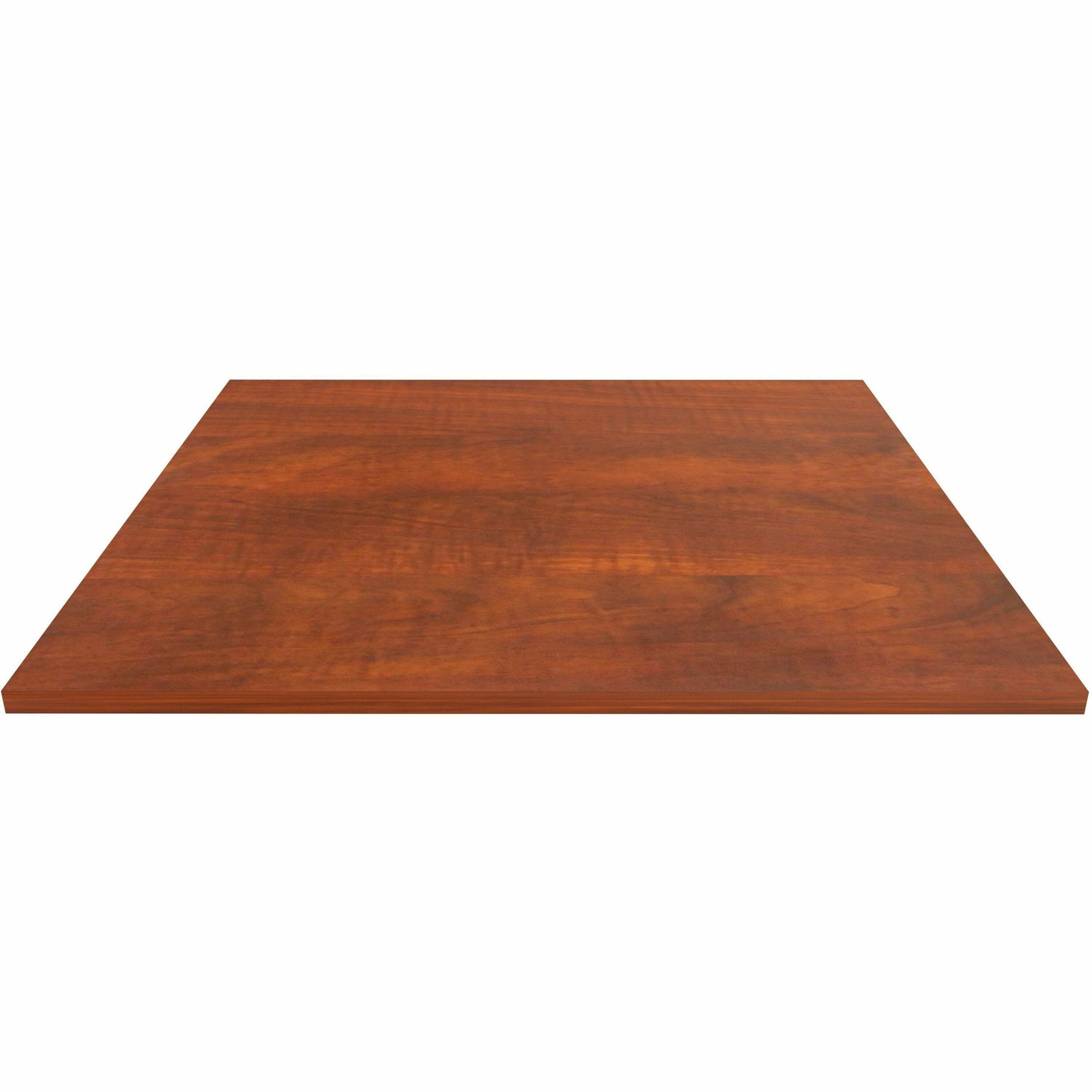 Lorell Essentials Hospitality/Conference Tabletop, 42" x 42" x 1", Square, Cherry Laminate, Band Edge, 1 Each