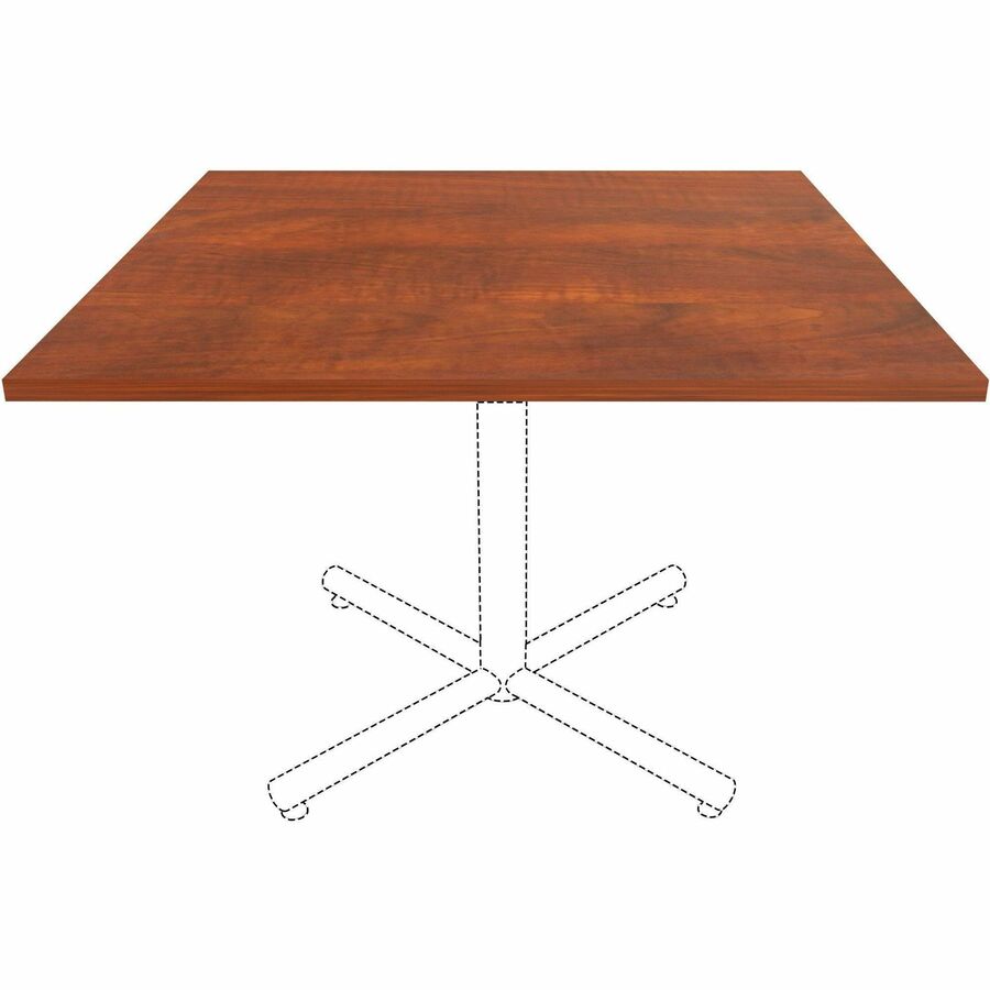 Lorell Essentials Hospitality/Conference Tabletop, 42" x 42" x 1", Square, Cherry Laminate, Band Edge, 1 Each