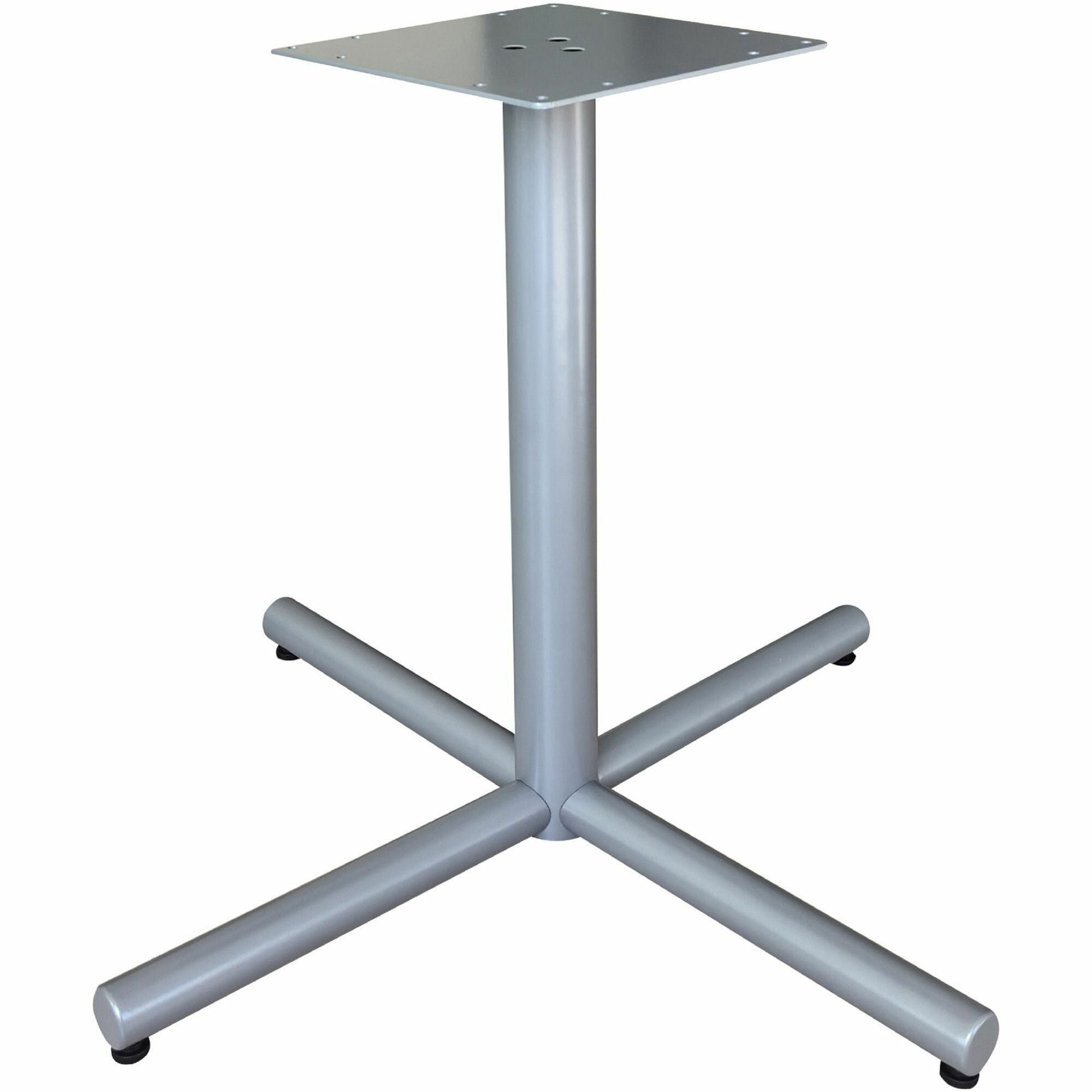 Lorell Essentials Hospitality/Conference X-Base, Silver Metal, 30" Height x 45" Width, Includes Mounting Hardware, 1 Each