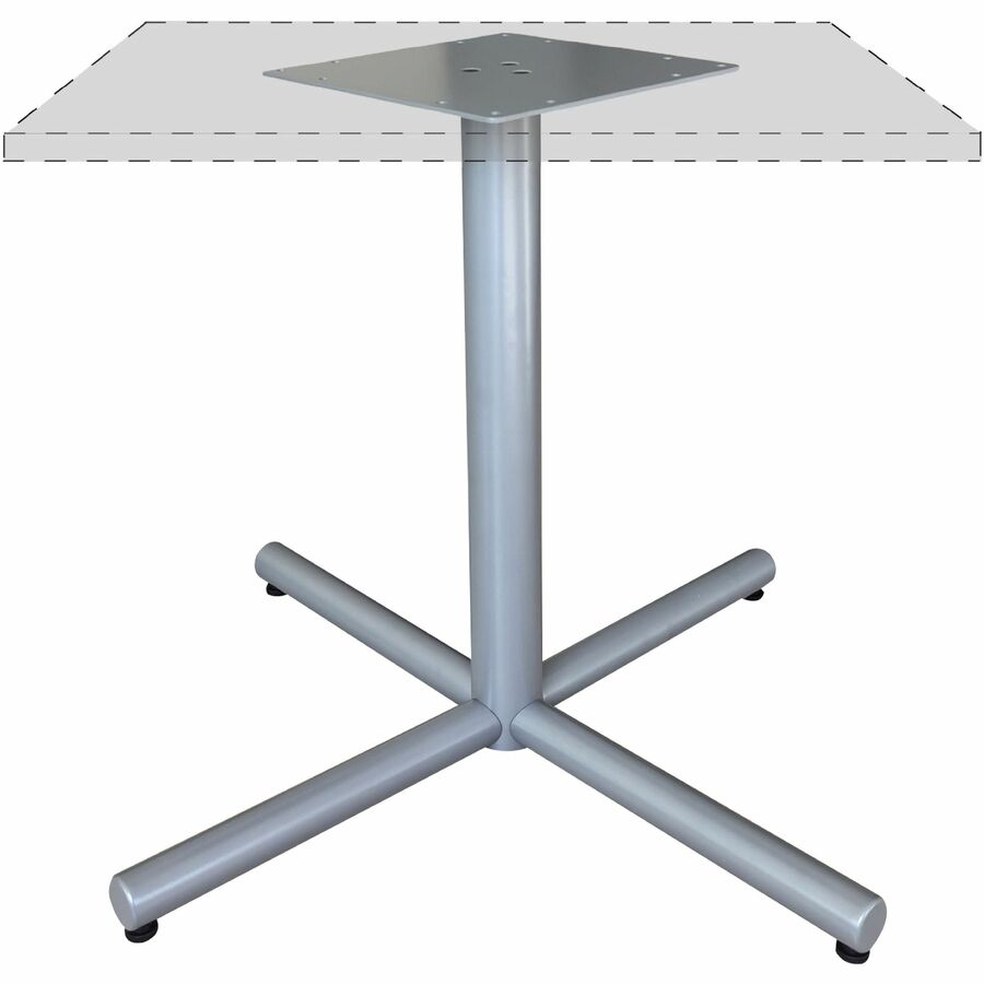 Lorell Essentials Hospitality/Conference X-Base, Silver Metal, 30" Height x 45" Width, Includes Mounting Hardware, 1 Each