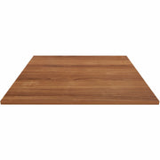 Lorell Essentials Hospitality/Conference Tabletop, Square, 42" x 42" x 1", Band Edge, Walnut, 1 Each