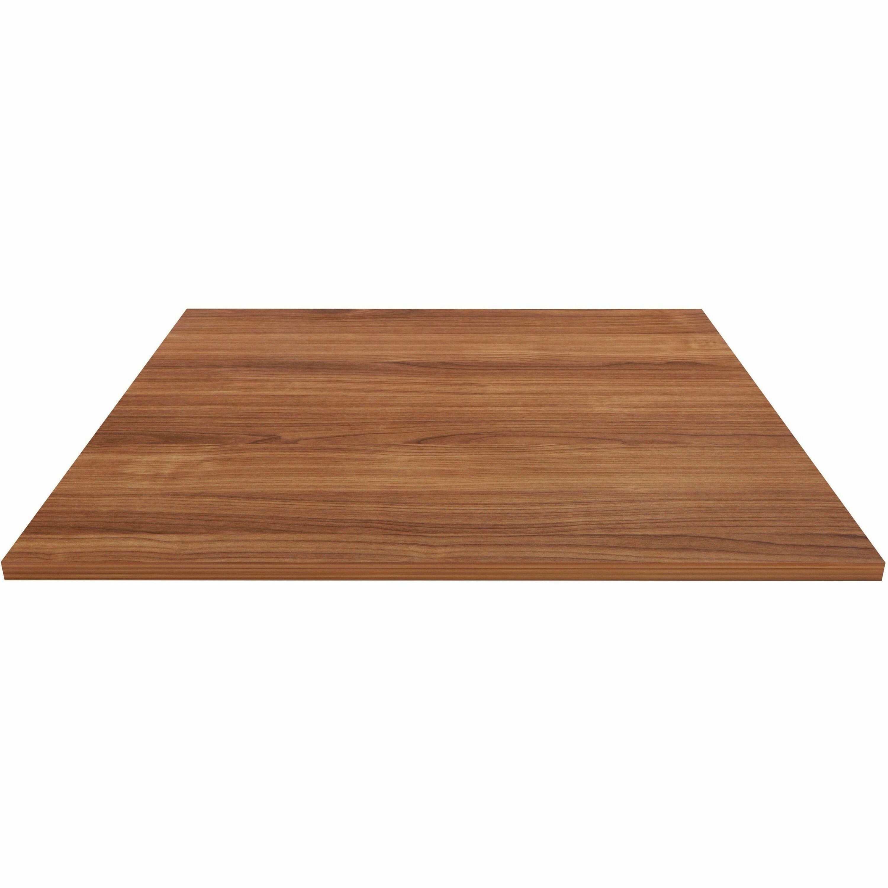 Lorell Essentials Hospitality/Conference Tabletop, Square, 42" x 42" x 1", Band Edge, Walnut, 1 Each