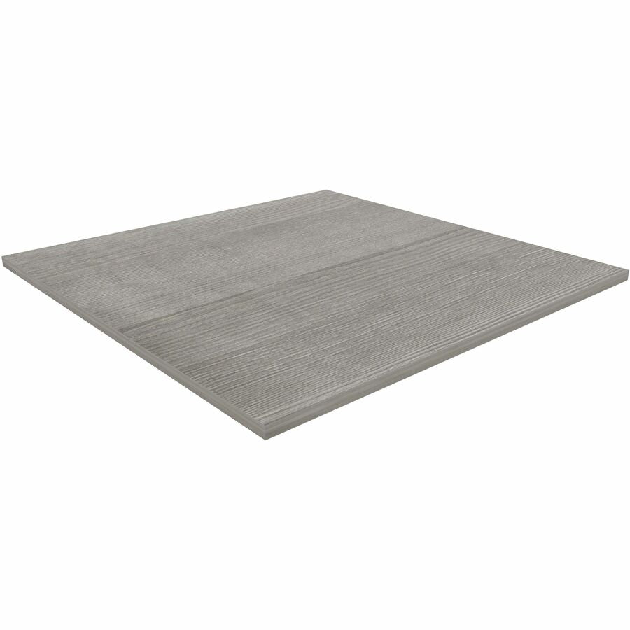 Lorell Essentials Hospitality/Conference Tabletop, Square, 42" x 42" x 1", Band Edge, Weathered Charcoal, Laminate, 1 Each