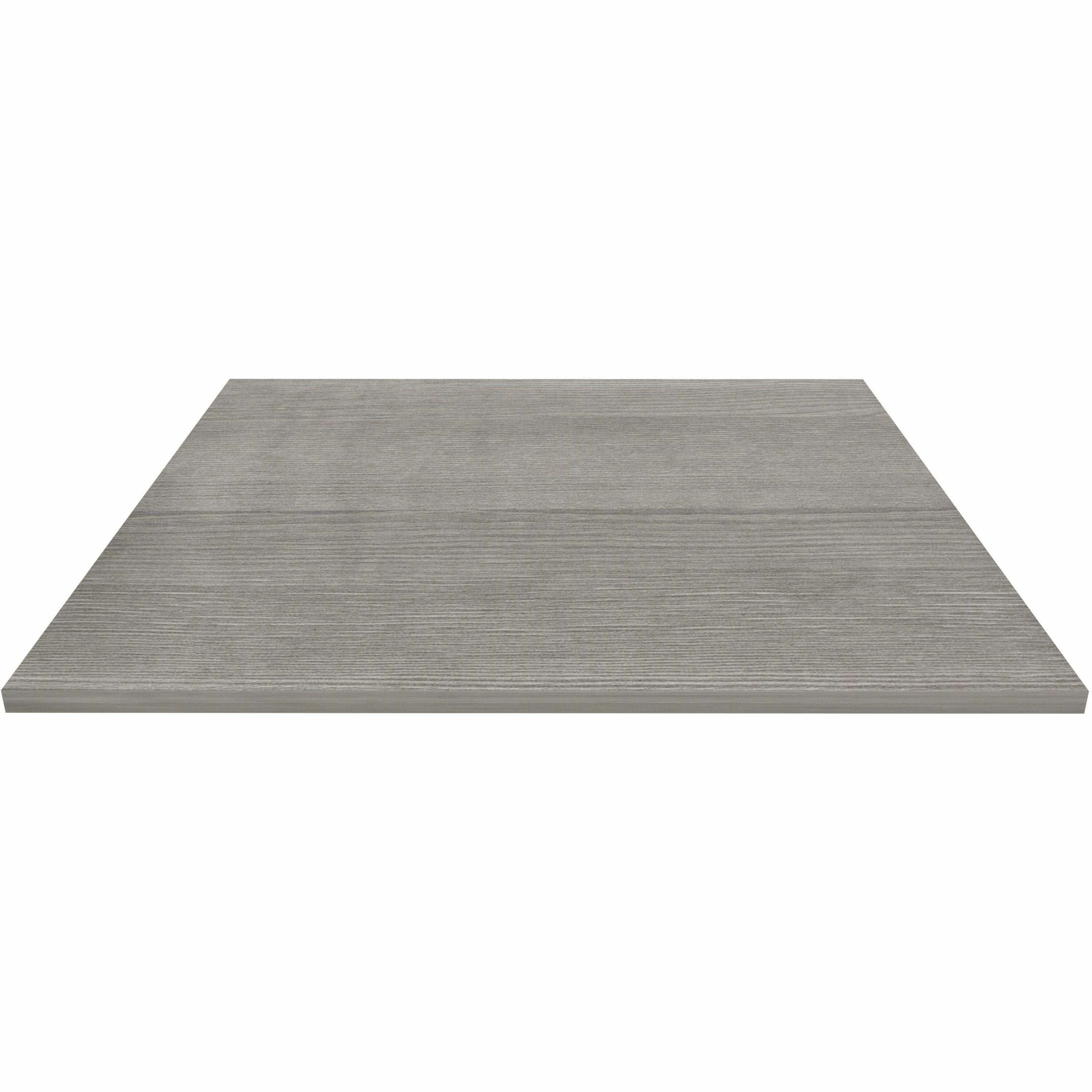Lorell Essentials Hospitality/Conference Tabletop, Square, 42" x 42" x 1", Band Edge, Weathered Charcoal, Laminate, 1 Each