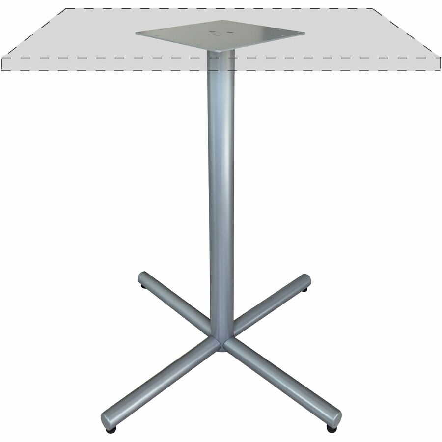 Lorell Hospitality/Conference X-Base, Silver Metal, 40.8" Height x 45" Width, Sturdy, Includes Mounting Hardware, 1 Each